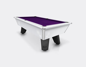 Cry Wolf - Cry Wolf Slate Bed Pool Table 7FT, Gloss White - GRANDEUR Table Sports